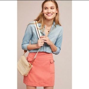 Anthropologie Cargo Mini Skirt